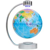 8'' Globe Map Levitation Floating World Business Desk Education Magnetic 20CM   273387599002